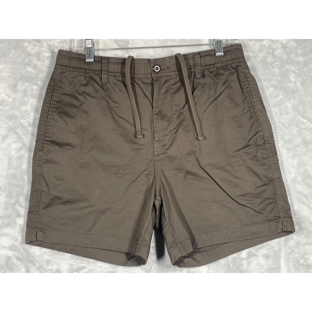 Todd Snyder Mens Weekend Shorts Dark Olive Brown Stretch Cotton Size S PA600316